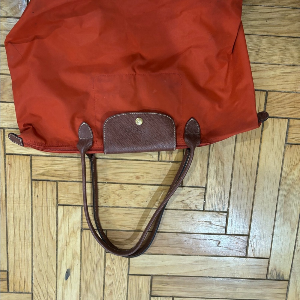Burnt orange vintage Longchamp tote